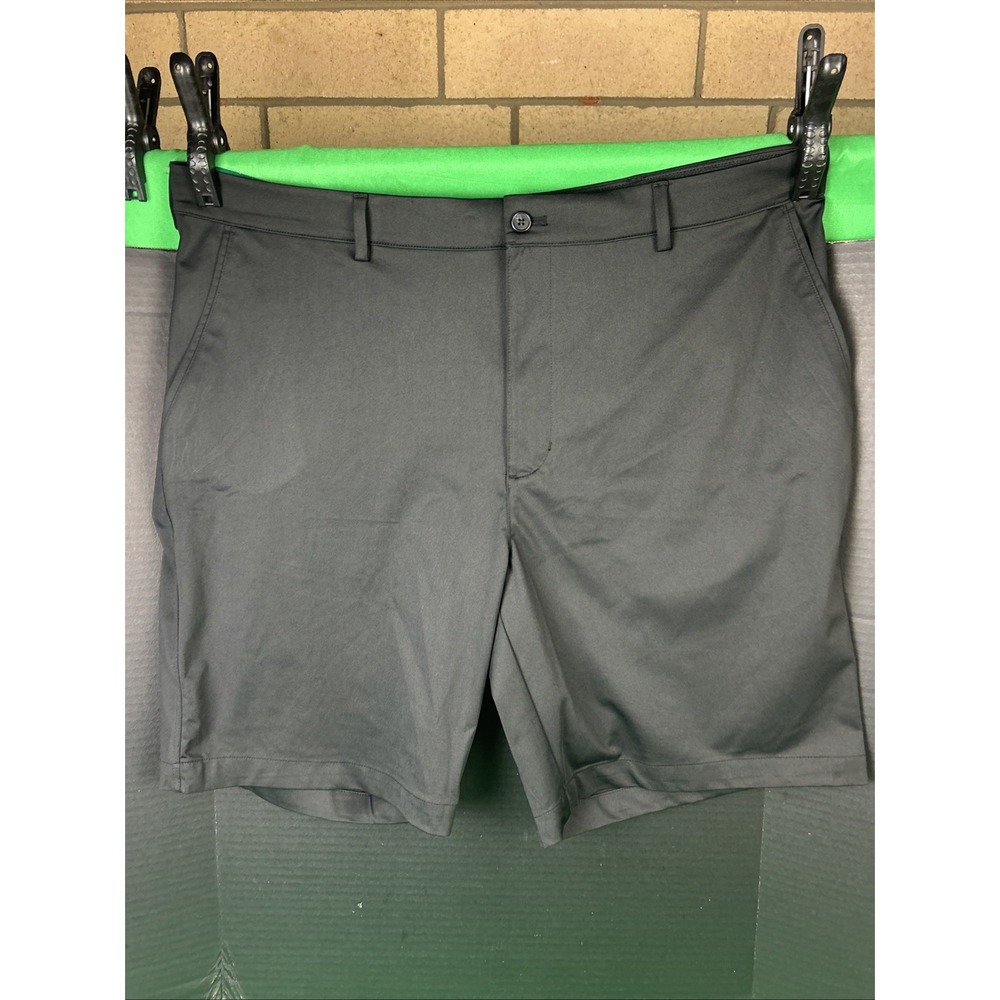Greg Norman Mens Classic Golf Short Black Size 40 Stretch Waistband 9in Inseam